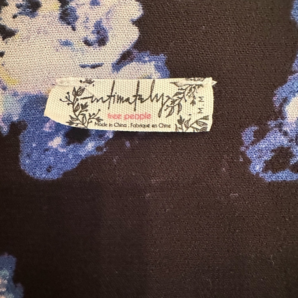 Intimately by Free People Forties Feels Black Floral and Lace Bodysuit Sz M - Picture 8 of 11